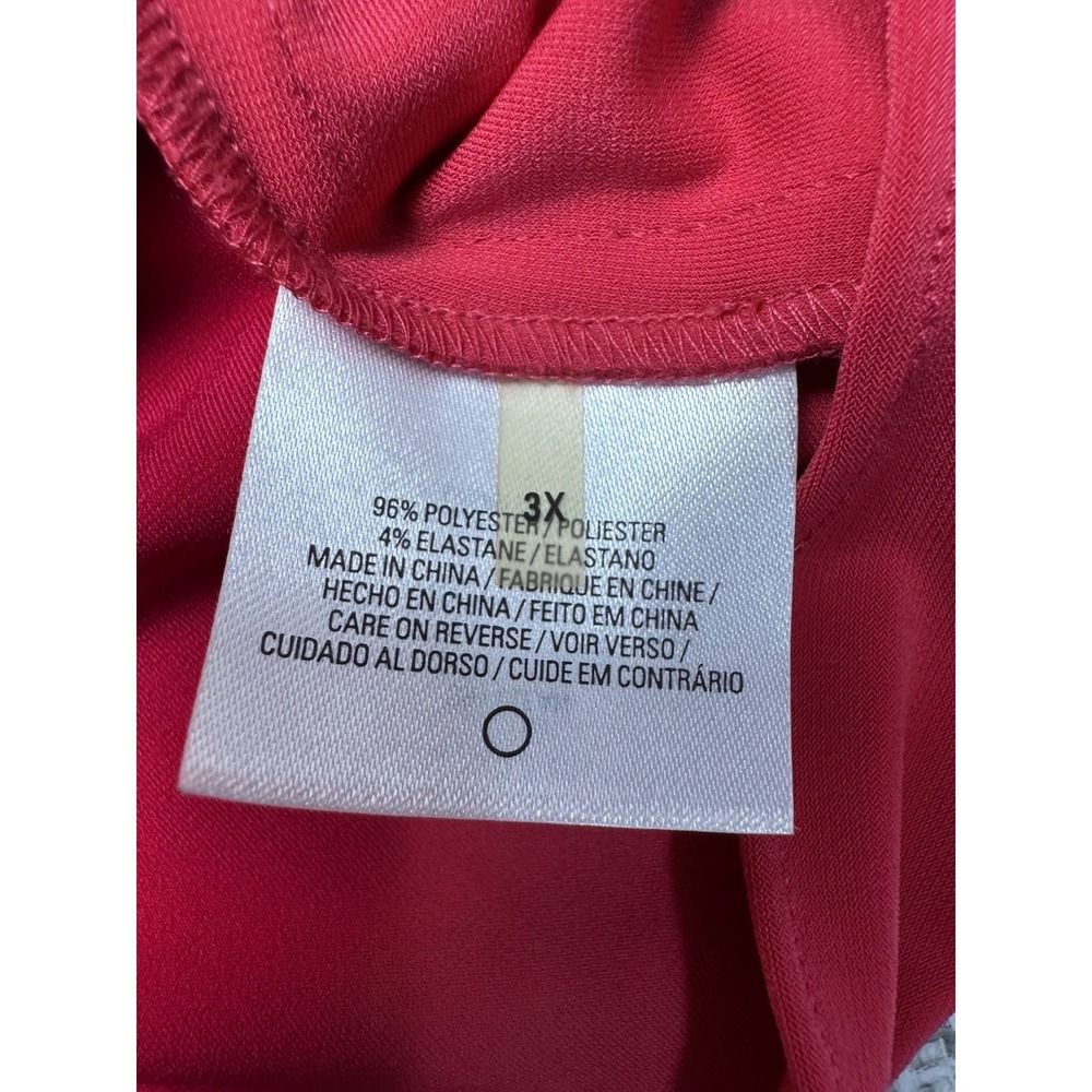 TAHARI Popover Top 3x Pink Peplum Hem Liquid Knit Stretch Dolman Open Sleeves - Picture 9 of 11